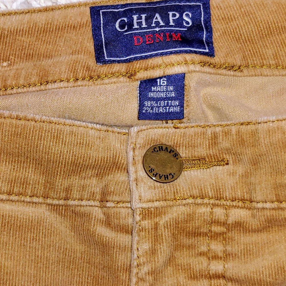 Chaps Tan Corduroy Pants 16